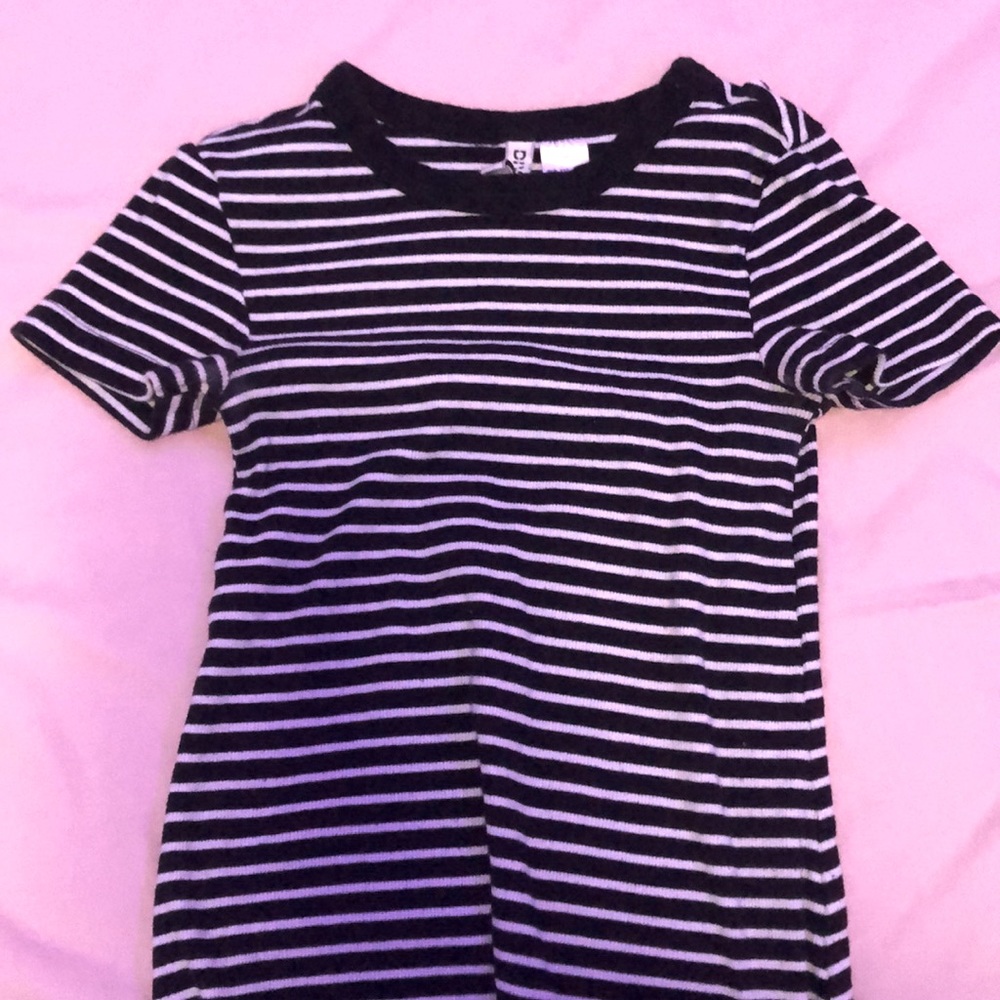black and white striped shirt